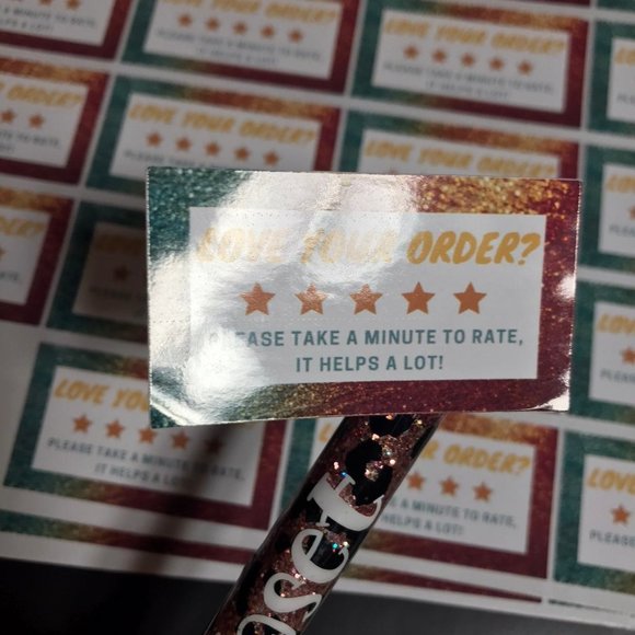 40 thank you stickers size 2.25"x1.25" - Picture 3 of 6